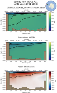 ANN Salinity from WOCE A21 ANN