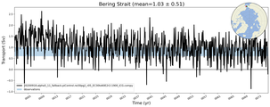 Transport through the Bering Strait Transect